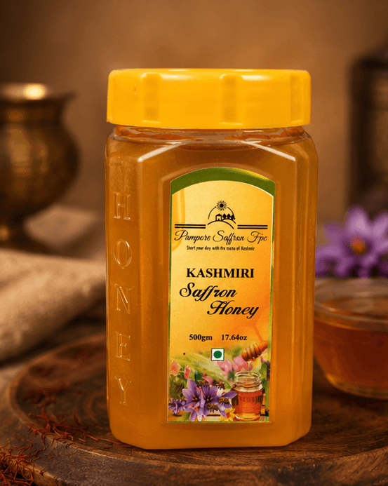 Kashmiri Saffron-Infused Wild Honey — 500g